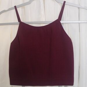 Ribbed Alexander Jane The Essential Crop | Skinny Strap Bralette in Sz (L/XL)